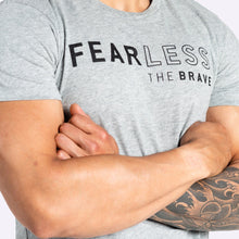 Load image into Gallery viewer, The Brave - Men's Fearless T-Shirt - Light Grey Marl