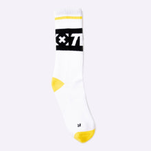 Load image into Gallery viewer, TWL - EVERYDAY CORE SOCKS - WHITE/BLACK/YELLOW