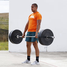 Load image into Gallery viewer, The WOD Life - Men's Classics Flux T-Shirt - Golden Poppy/White