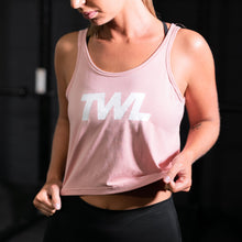 Load image into Gallery viewer, TWL - Women's Cropped Spirit Tank - BLUSH PINK/WHITE
